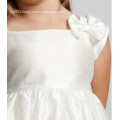 Ball Gown Square Neck Knee-length Taffeta Bowknot Flower Girl Dress